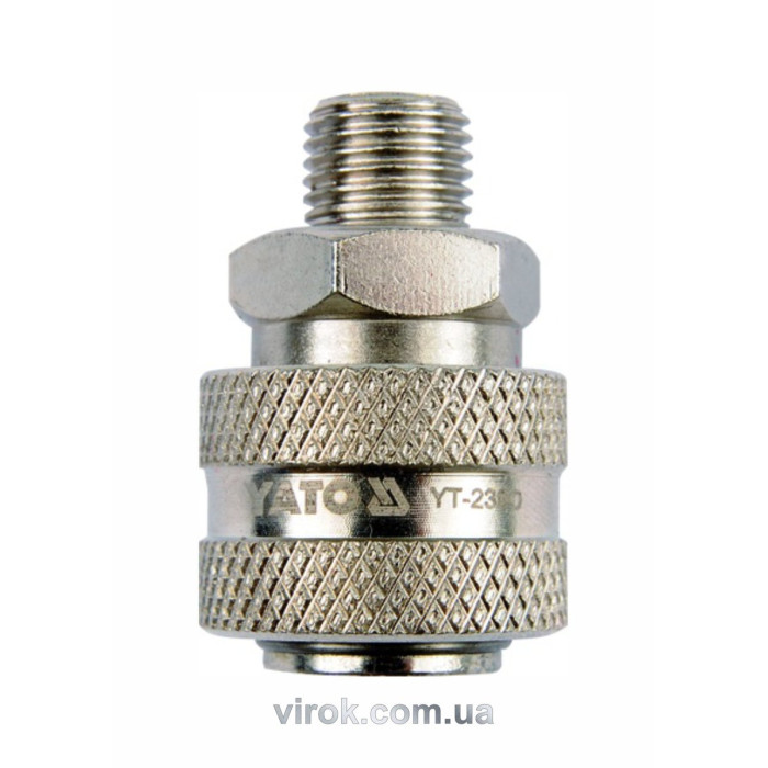 Быстросоединяемая муфта YATO с внешней. резьбой &Oslash;= 1/2" [20/120]