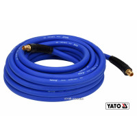 Шланг пневматичний гібридний (ПВХ+БНК) YATO: Ø8.0 мм 10 м, Ø=1/4", тиск ≤ 2 MPa, різьбов. з'єдн.[10]