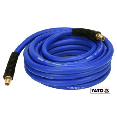 Шланг пневматичний гібридний (ПВХ+БНК) YATO: Ø12.5мм x10м, Ø=3/8", тиск ≤ 2 MPa, різьбов. з'єдн.[10]