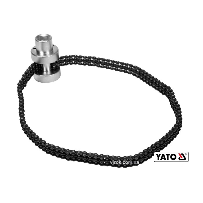 Ключ до оливного фільтру ланцюговий YATO : квадрат- 1/2", Ø=75-170 мм, Cr-V [5/10]