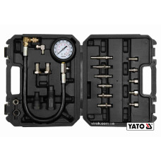 Компресометр для дизельних двигунів YATO : 7 МПа, з спорядженням, 19 шт + кейс [10]