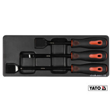 Набір скребків сталевих YATO : 25 x 220 мм, 10 x 270 мм, 25 x 310 мм, Cr-V, 3 шт [5/20]