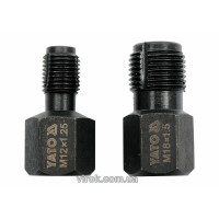 Мітчики для ремонту різьби лямбда-зонду YATO, M12x1,25 і M18x1,5 з 6-гран. приводом, 2 шт. [12/96]