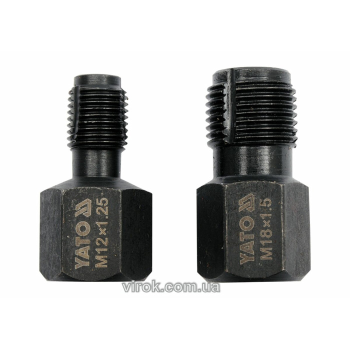 Мітчики для ремонту різьби лямбда-зонду YATO, M12x1,25 і M18x1,5 з 6-гран. приводом, 2 шт. [12/96]