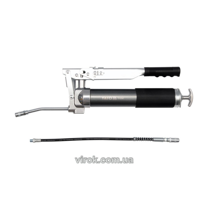 Шприц мастильний YATO, 500 см³, 70 MPa. з жорстк. і гнучк. аплікаторами [10]