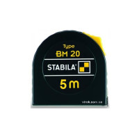 Рулетка STABILA Type BM20: L= 5 м x 19 мм, пласт. корпус со стальной лентой