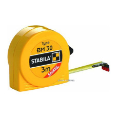 Рулетка STABILA Type BM30 : L= 3 м x 13 мм, пласт. корпус з сталевою стрічкою