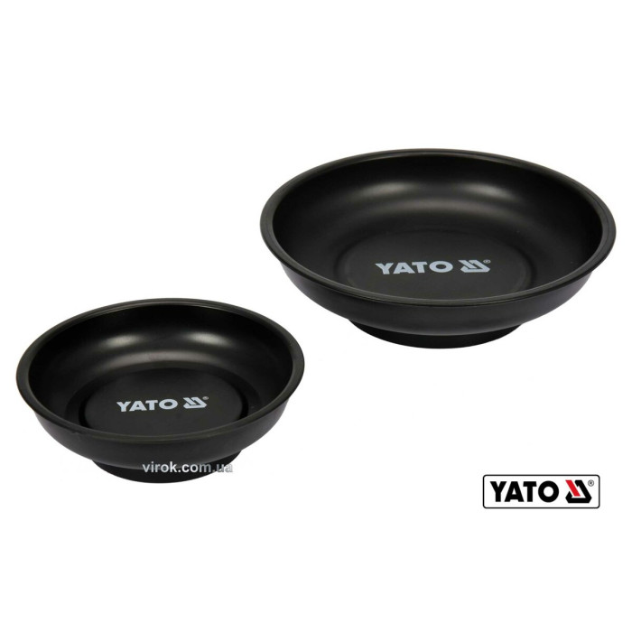 Миски магнитные круглые YATO: Ø= 150 и 108 мм, 2 шт [6/24]