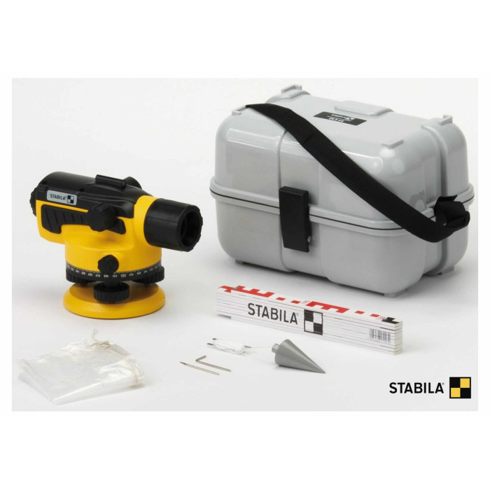 Нівелір оптичний STABILA OLS 26 : (26x, 2 мм/км, кейс) IP 54. міцний корпус з захистним кожухом.