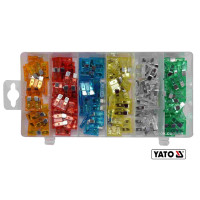 Запобіжники автомобільні YATO STANDARD, по 20 шт. для струмів 5, 10, 15, 20, 25, 30 А, 120 шт [12]