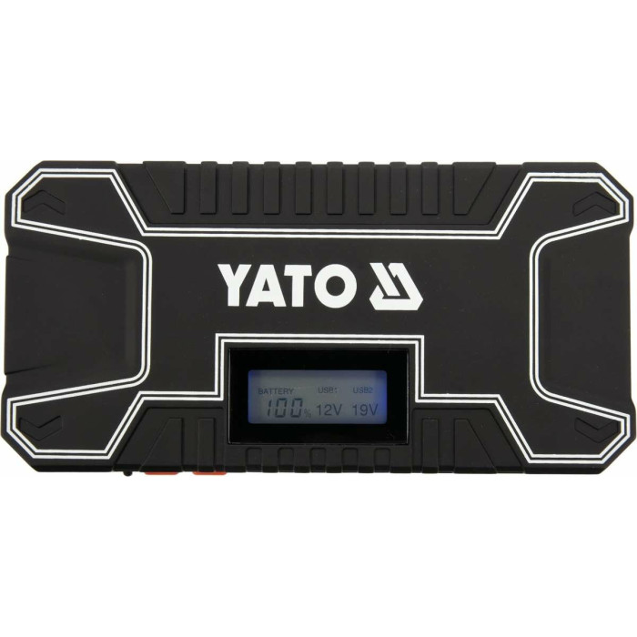 Пускова-зарядна батарея Li-Pol YATO ємність 12 Агод, 300/500 А, живлення через USB: 5В, 2А [10/160]