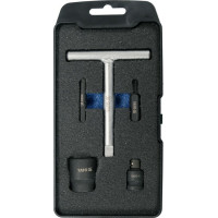 Ключи для пластиковых оливозливных пробок YATO: к квадрату - 3/8", 5 шт [20]