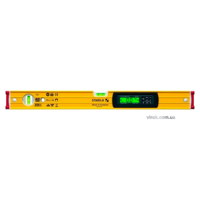 Рівень електонний STABILA Type 196-2М electronic : L= 61 см, 3 капсули, магнітний, надміцний, IP65