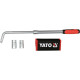 Ключ для коліс телескопічний YATO L-подібний, квадр- 1/2", 2 насадки: М17x19 і М21х23, l= 385-530 мм