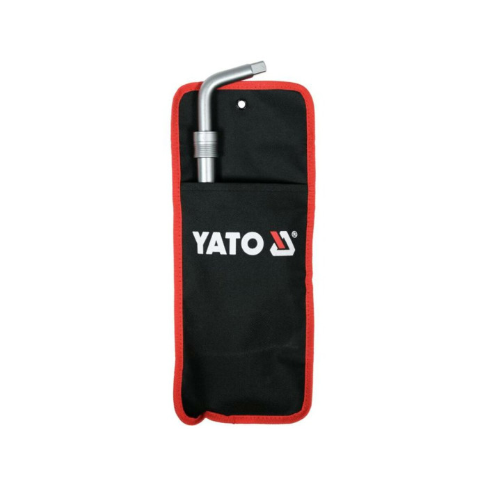 Ключ для коліс телескопічний YATO L-подібний, квадр- 1/2", 2 насадки: М17x19 і М21х23, l= 385-530 мм