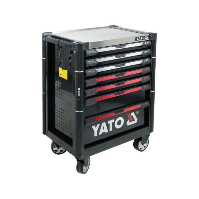 Шафа з інструментами YATO, на колесах, 7 шуфляд, 977x 725x 480 мм, набір 157 елем.