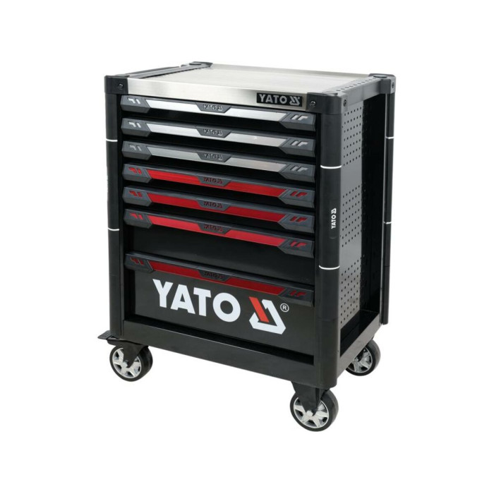 Шафа з інструментами YATO, на колесах, 7 шуфляд, 977x 725x 480 мм, набір 157 елем.
