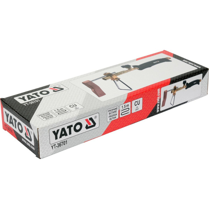 Паяльник газовий для покрівельних робіт YATO з нагрівальним наконечником і шлангом- 1,5 м [20]
