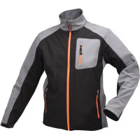 Куртка робоча SOFTSHELL YATO розмір S, чорно-сіра, 3 кишені, 96% поліестер і 4% спандекс(DW)