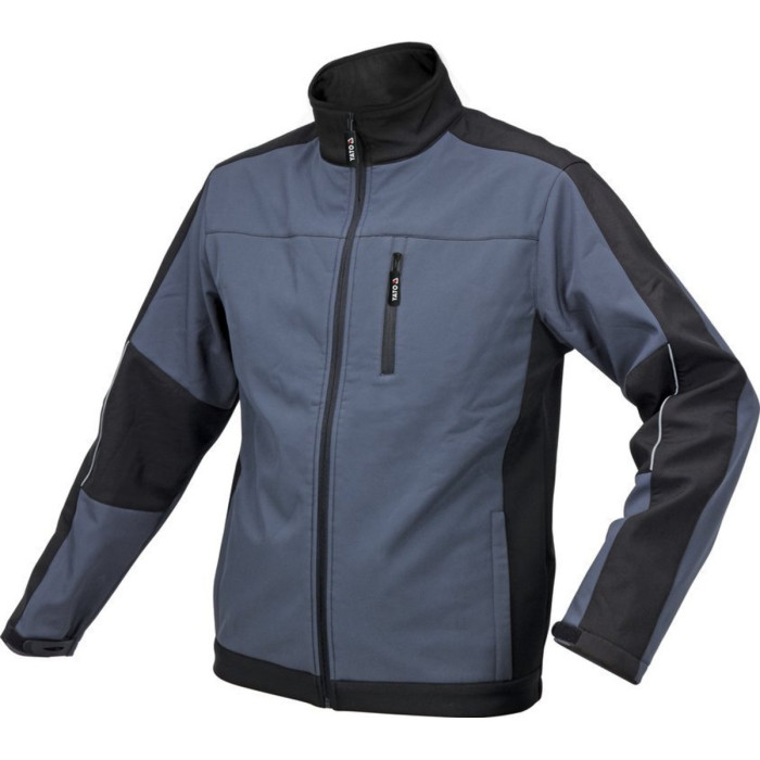 Куртка робоча SOFTSHELL YATO розмір XXL чорно-темно-сіра, 3 кишені, 96% поліестер і 4% спандекс(DW)