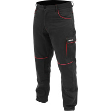 Штани робочі COMFY YATO розмір XXL, чорно-червоні, 7 кишень, 100% бавовна [10]