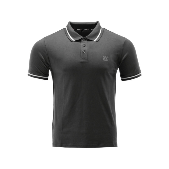Футболка ПОЛО чорна YATO, розм. 3XL/ вис- 82 см х шир- 65 см, 100%- бавовна [40]