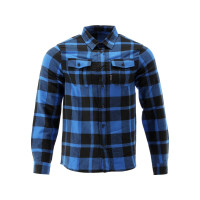 Сорочка фланелева синьо-чорна, YATO розм. 2XL/ 82см х 62см,100%-бавовна [40]