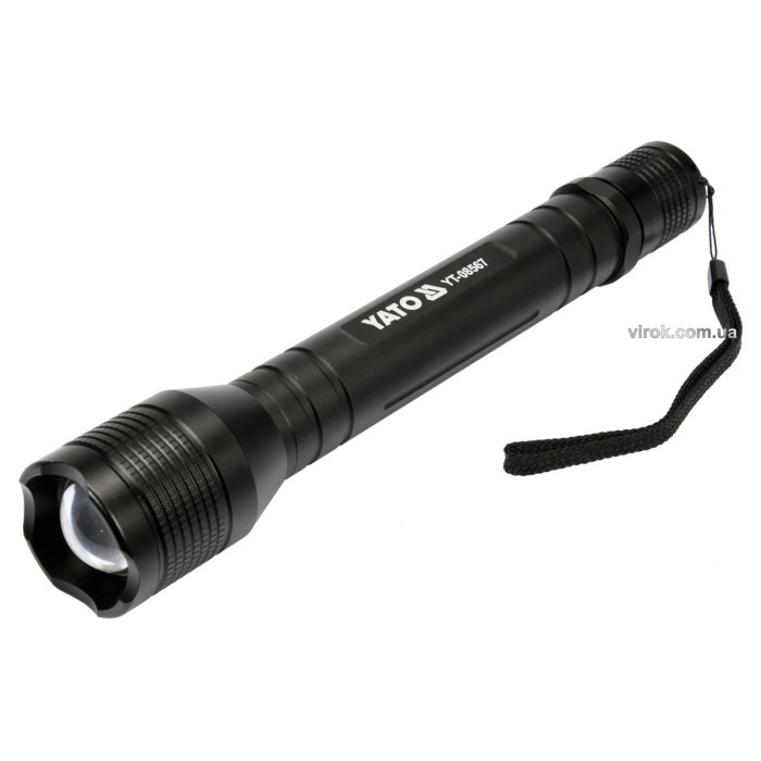 Ліхтар світлодіодний (XPL CREE) YATO, Р=10Вт, Ф=1000 lm; живлен- 4 х R14 батар. Ø=46 мм x254 мм(DW)