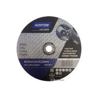 Диск отрезной по металлу NORTON-DIY; Ø= 115/22,2 мм, h= 1,0 мм