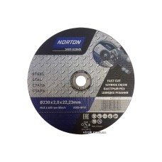 Диск відрізний по металу NORTON-DIY; Ø= 115/ 22,2 мм, h= 1,0 мм
