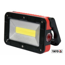 Прожектор з COB-діодним випромінювачем, переносний YATO : 3.7В 2Агод, 5Вт, 300 lm, 5 режимів +магніт