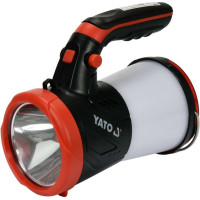 Ліхтар LED-діодний акумулятор YATO Li-Ion 3.7В, 1Вт, 600-1200Лм з ручкою, зарядний USB пристрій [10]