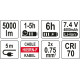 Прожектори 2 шт. 2828 SMD-діодні YATO: акумул. 4,7 В, 500-5000 Lm, на штативі h= 95-140 см [2]