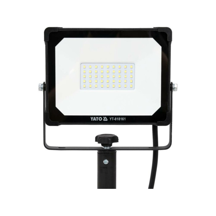 Прожектор з SMD-діодним випромін YATO: 30 Вт, 230 В,2850 Lm, на штативі h=0.6-1.22 м, кабель- 2м [6]
