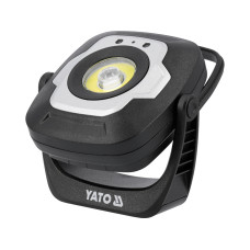 Прожектор діодний, переносний YATO, 10Вт, 1200/ 600/ 100 Lm 3 режими, живл.- акумул. 3,7 В, 4,4 АГод
