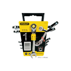 Ключі до гайок ріжково - накидні STANLEY "MaxiDrive Plus" з тріщаткою: М8-19 мм, набір 6 шт.