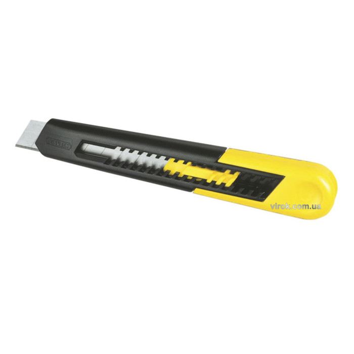 Ніж STANLEY SM з висувним лезом з відломними сегментами : M= 9 мм, L= 165 мм.
