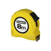Рулетка STANLEY : 8 м х 25 мм. пластмасовий корпус