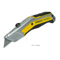 Ніж STANLEY "EXO" : висувне трапецевидне лезо, L=190 мм, в металевому корпусі