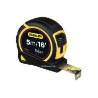 Рулетка STANLEY "Tylon" : L= 5 м x 19 мм. метрична+дюймова, ергоном. корпус