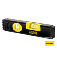 Рівень STANLEY "Classic Box Level TORPEDO" : L= 23 см, 2 капсули, алюмінієвий корпус з магнітами