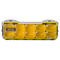 Органайзер 1/3 мелкий с прозрачной крышкой Stanley "Fatmax Pro"; 8 лотков, 43х15х6,4 см