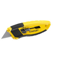 Нож с выдвижным трапецевидным лезвием STANLEY: 4 позиции, в металлическом корпусе