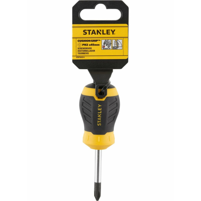 Отвертка крестовая STANLEY "Cushion Grip" S/D "Philips": PH2 X 45MM
