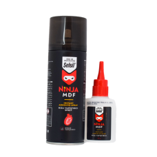 Клей 2-компонентний NINJA MDF : супер швидкий. 200 ML +50 г. спрей-активатор + цианоакрилат [25]
