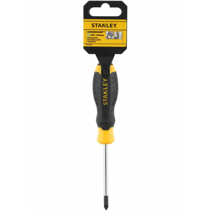 Викрутка хрестова STANLEY "Cushion Grip" S/D "POZIDRIV": PZ1 X 75MM