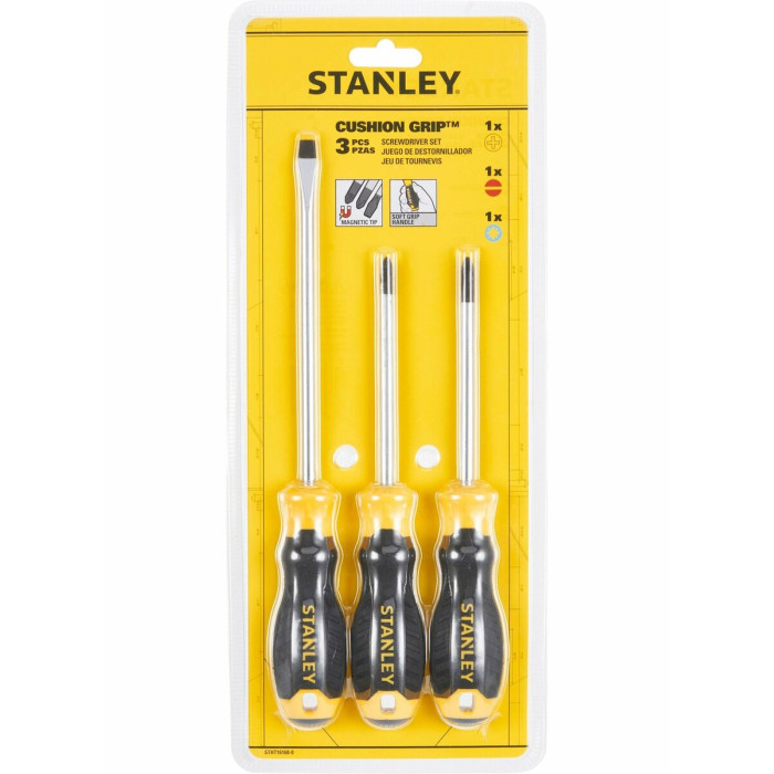 Набір викруток STANLEY "Cushion Grip S/DRIVER" : 3 шт