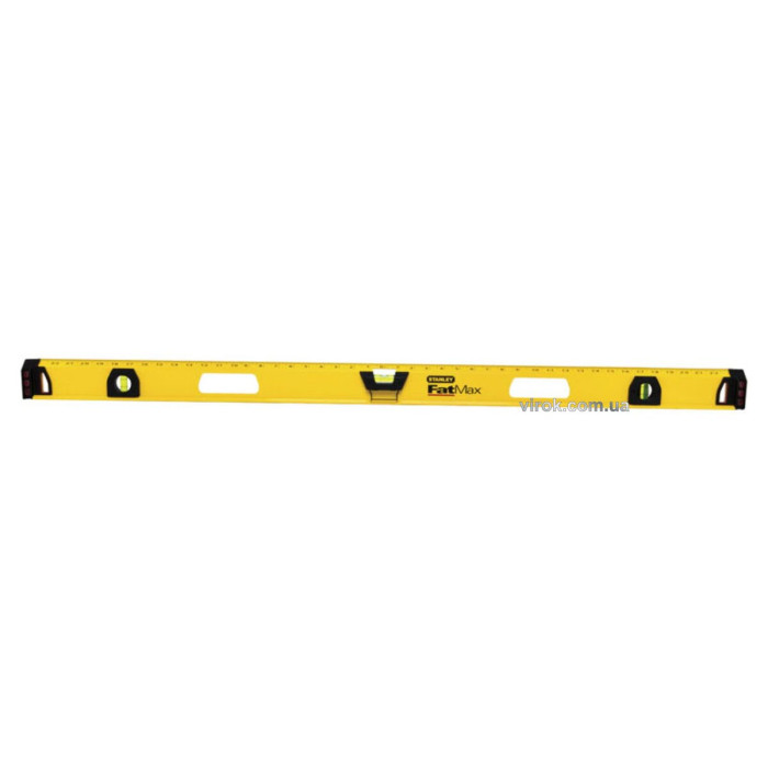 Рівень STANLEY "FatMax I Beam": L= 180 см, 3 капсули, алюмінієвий корпус + олівець, похибка 0,5 мм/м