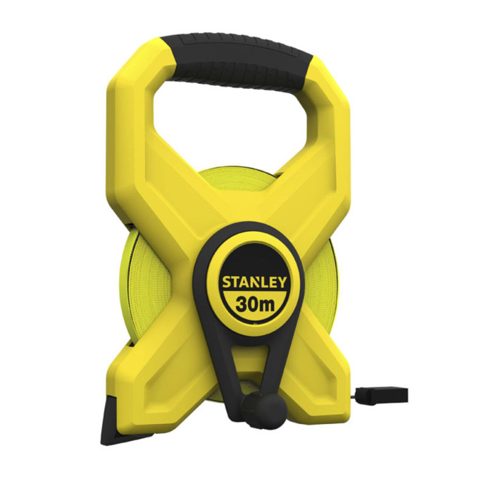 Рулетка STANLEY "Longtape Fiberglass": L=30 м х 12,7 мм, пласт. корпус, полотно з скловолокна