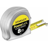 Рулетка STANLEY POWERLOCK 8м х 25мм мм армированная лента. пластиковая (0-33-527)